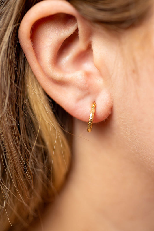 Textured Hoop Earrings